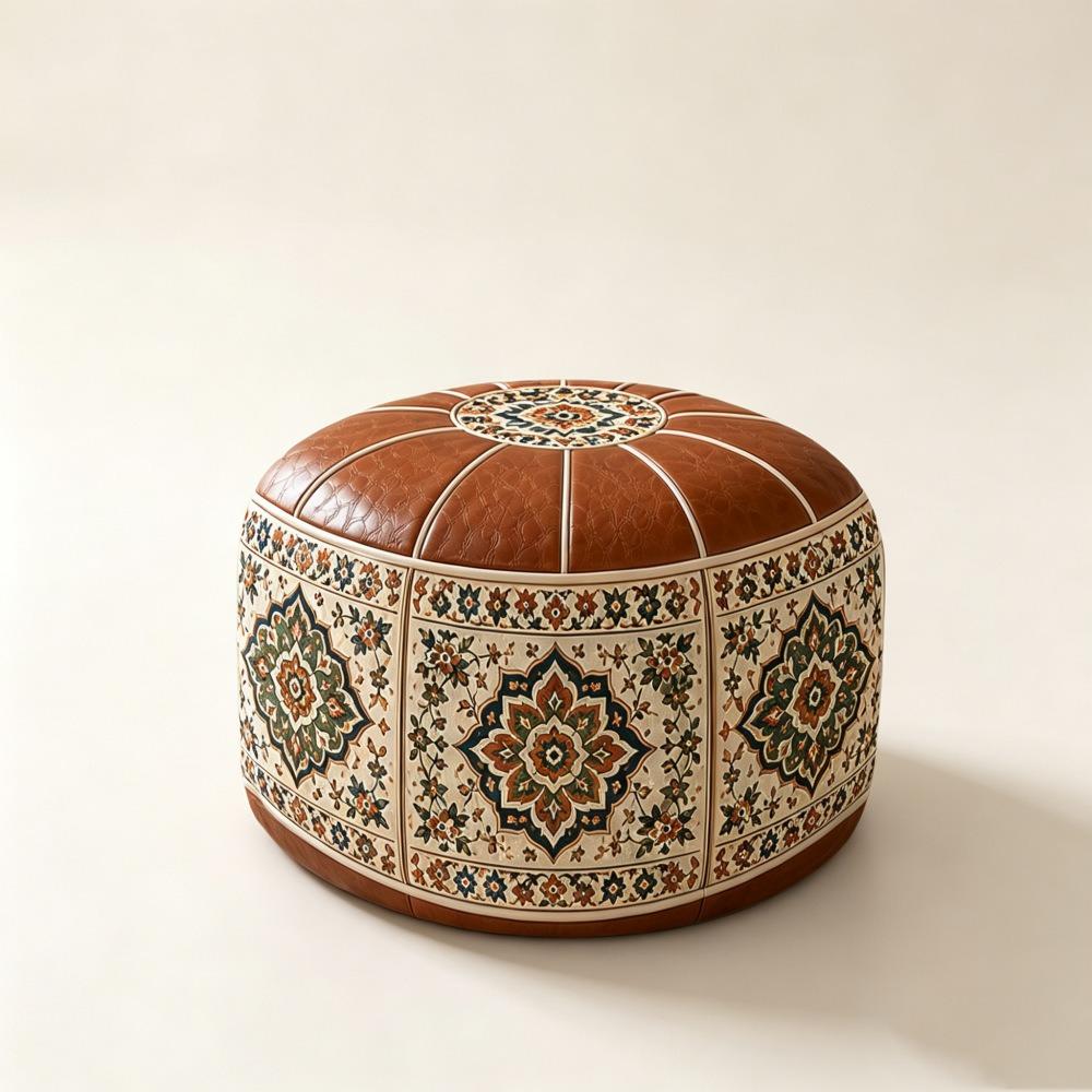 PU Leather Sofa Stool Cover Fillable Storage Ottoman Foot Rest Footstool Cover Living Room