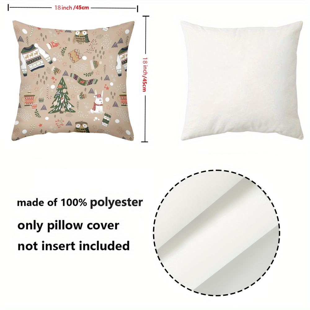 1 Pieces Christmas Pattern Decorative Throw Pillow Cushions Polyester pillowcase, sofa decorative cushion cov Headboard Pillow
