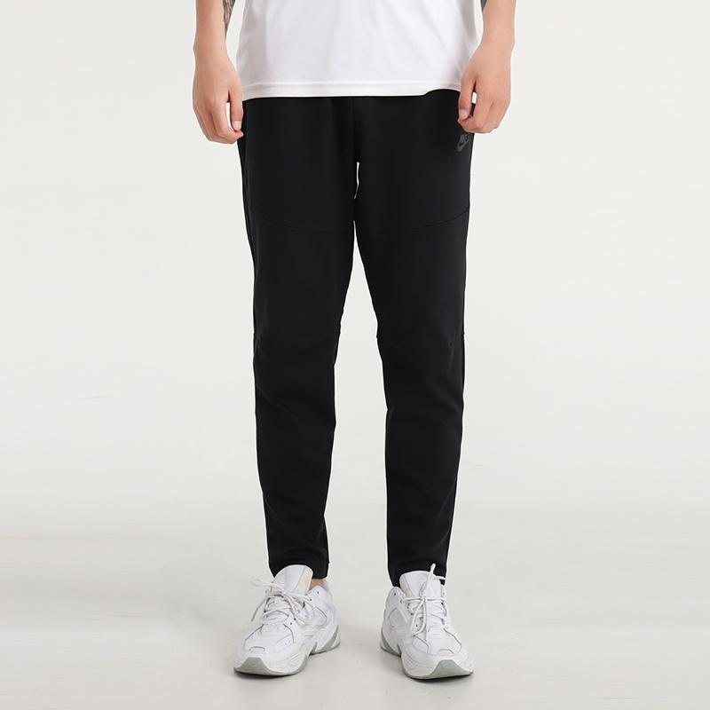 Nike Sportswear Logo Casual Knit Drawstring Sports Long Pants Black Men's CU4482-010