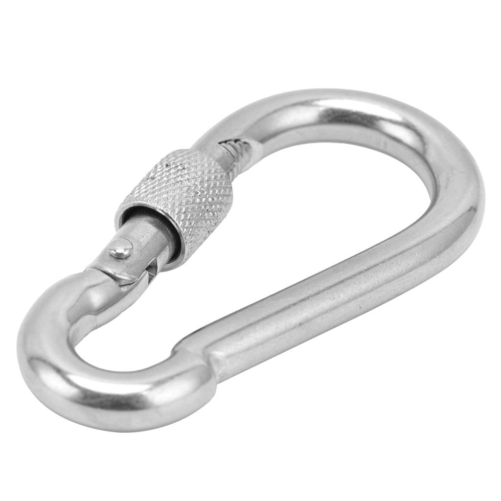 Carabiner Hook Heavy Duty and Multifunctional 304 Stainless Steel Spring Locking Carabiner
