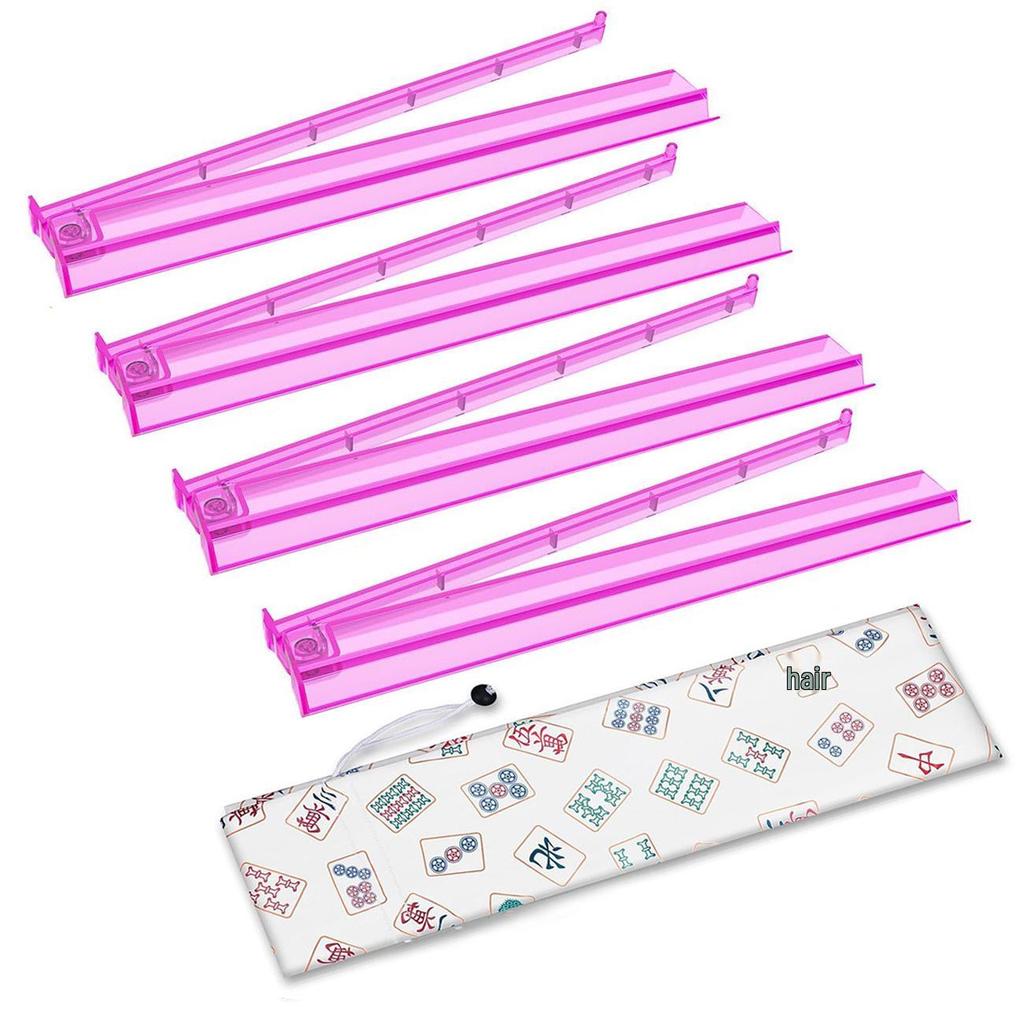 American Mahjong Rack Set with 17.5" Push Ruler and Storage Bag