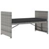5 Piece Garden Lounge Set with Cushions Poly Rattan Grey
