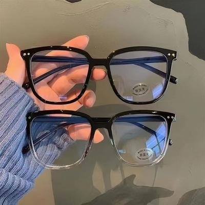 Xiaohongshu Anti-Blue Glasses Female Plain Irregular Male Retro Glasses Frame