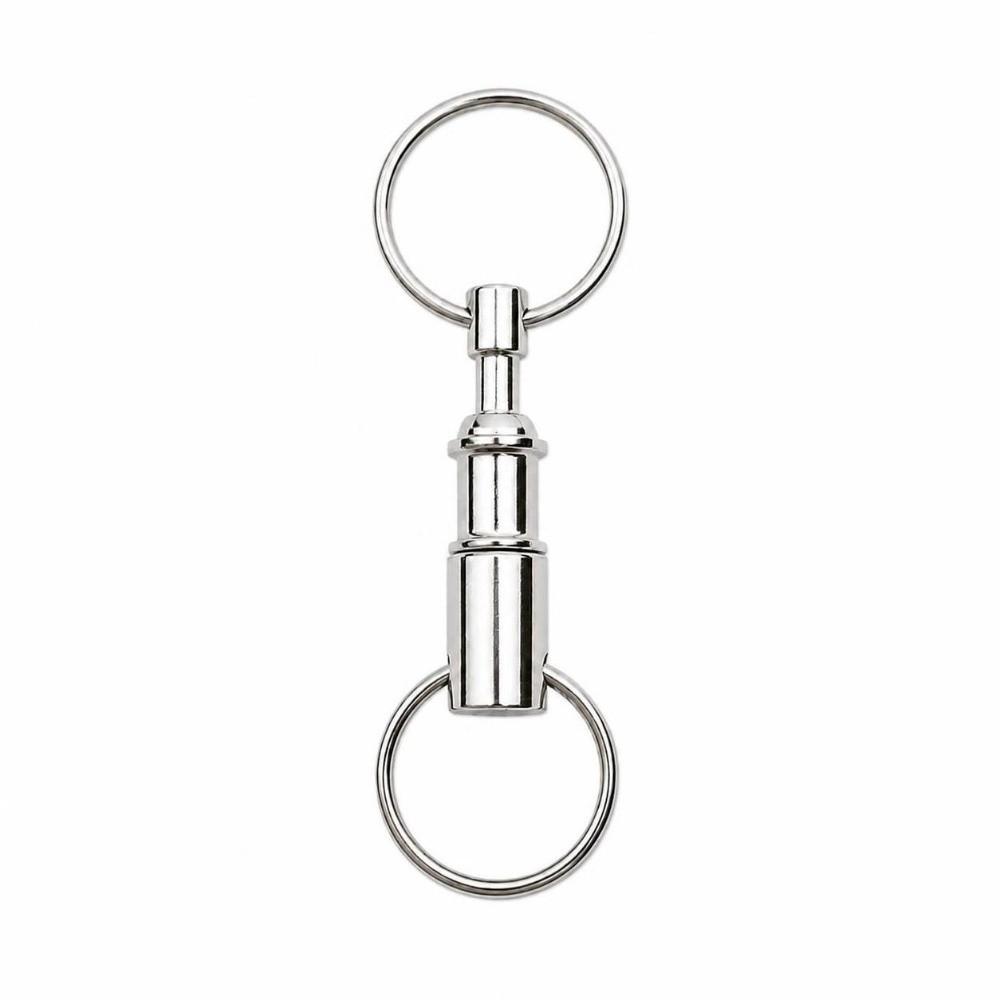 10 Pack Zinc Alloy Detachable Key Ring Silver Pull-Apart Key Chain Holder  Bags