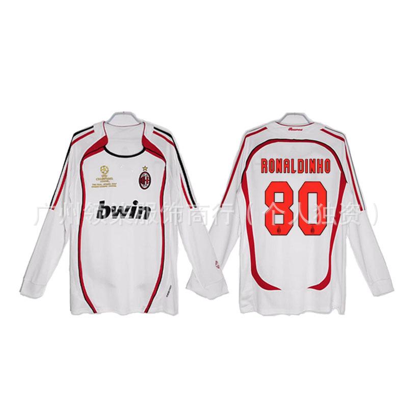 AC Milan retro jersey 0607 season Kaka Maldini Ronaldini Ronaldinho Pirlo collector's edition football jersey