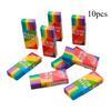 5/10pcs Rainbow 2b Pencil Erasers Soft  Non Feathered Stationery for Writing Drawing Office Study Supplies
