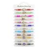 Bohemian Hand-woven Colorful Seed Bead Adjustable Bracelet with Rhinestone Connector