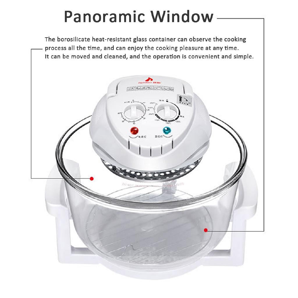 110V-240V Conventional Infrared Oven Roaster Air Fryer Turbo Electric Cooker Multifunction BBQ Bake Cook 12L 1300W