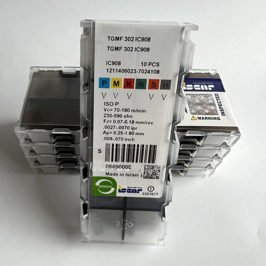 ISCAR / TGMF302 IC908 /Industrial indexable Carbide Inserts 10 PCS