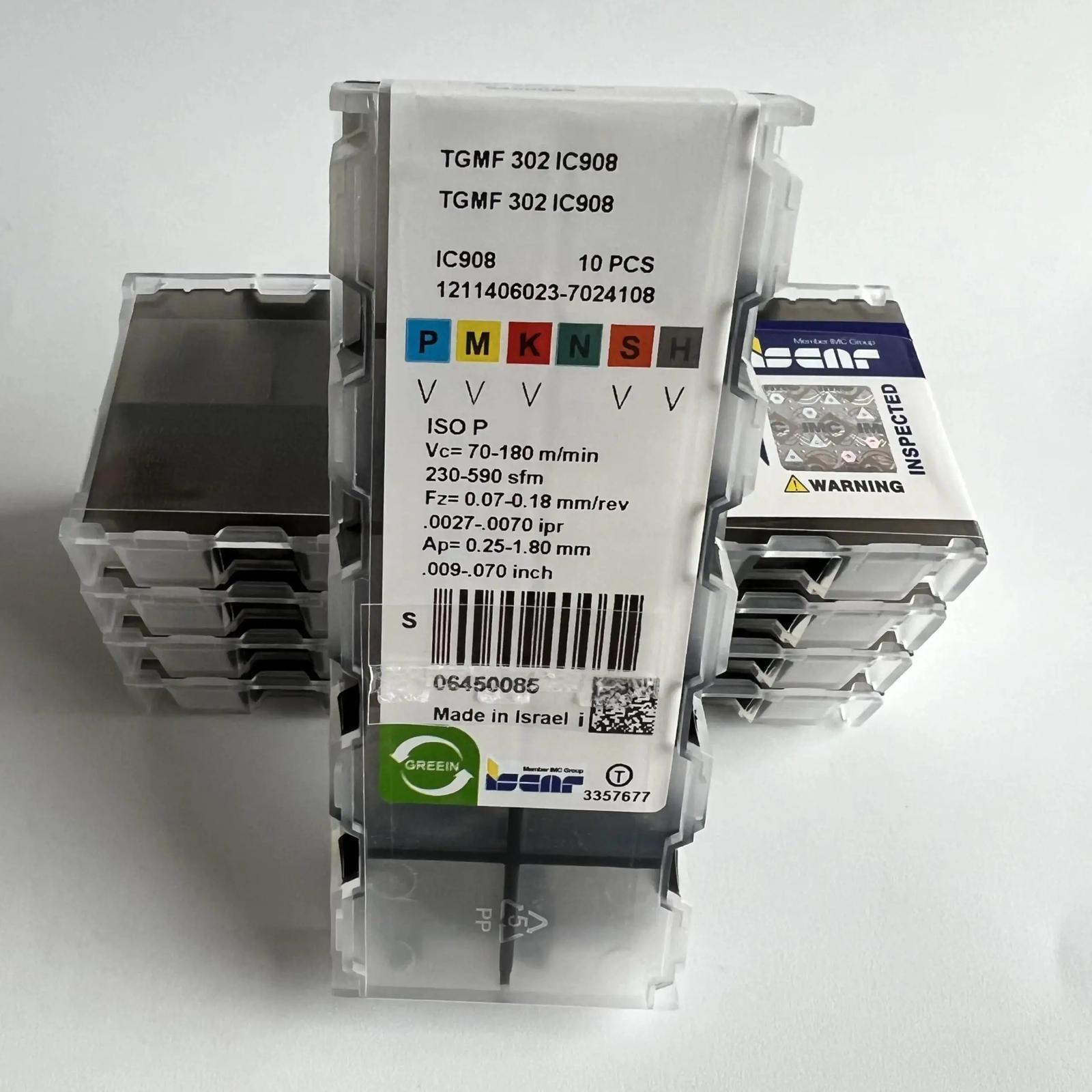

ISCAR / TGMF302 IC908 /Industrial indexable Carbide Inserts 10 PCS
