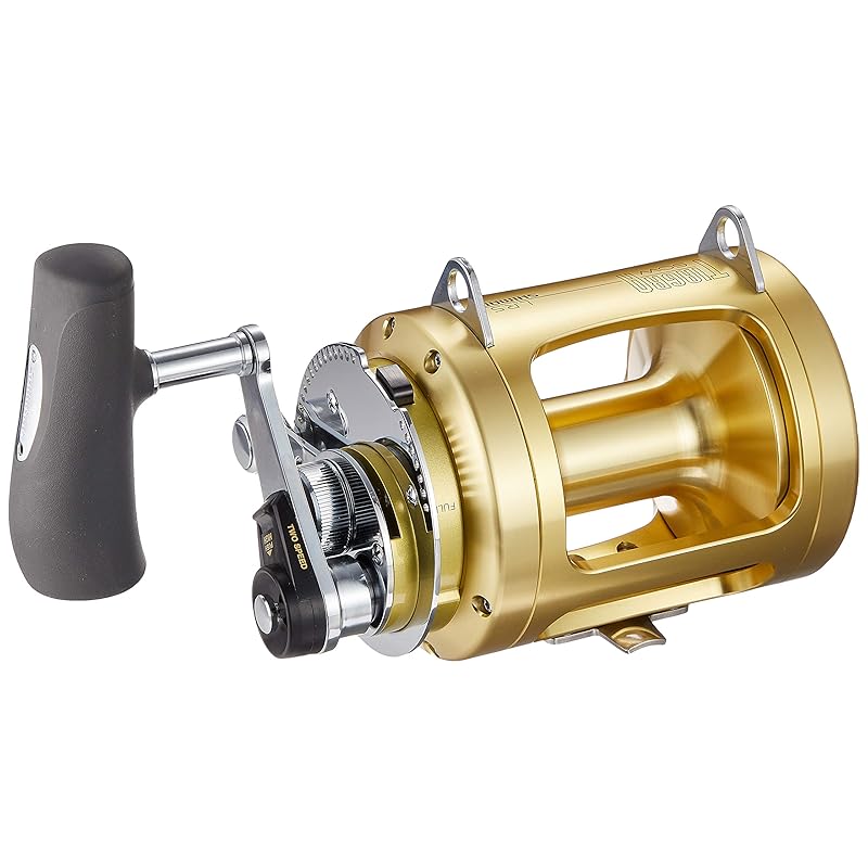 Shimano Tiagra 50W LRSA (Right-Handed) Baitcasting Reel, Double-Axis, for Trolling Fishing with Yellowtail, Amberjack, and Tuna, Boat-Hand-Winded