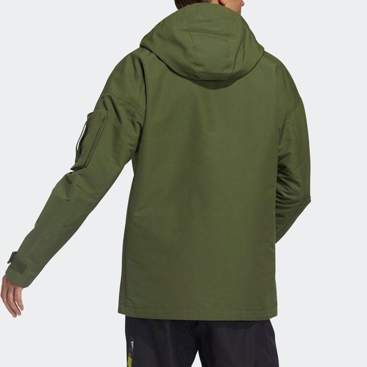 adidas Jackets Men's Green Hooded Non Detachable Moderate GP0990
