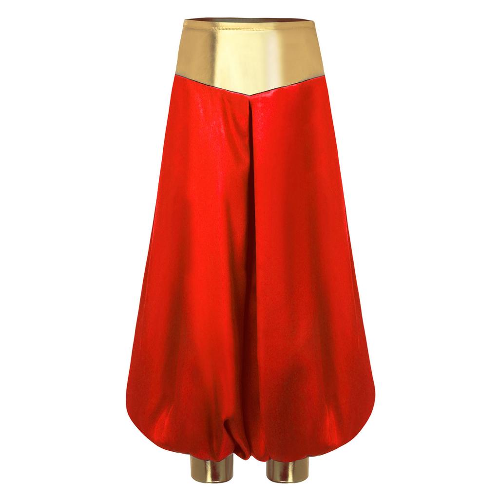 Boys Arabian Prince Costume High Waist Loose Harem Pants Casual Baggy Dance Pants Halloween Outfit