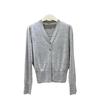 Women's Slimming Gray Cardigan & Vest Set – Autumn 2024 Collection for Petite Sizes