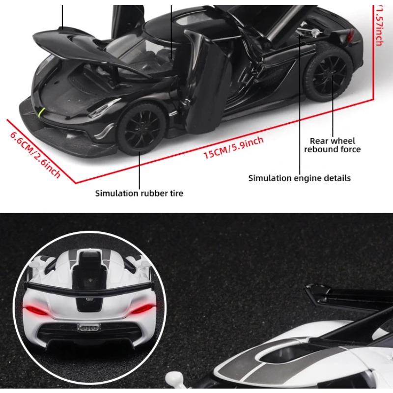 1/32 Koenigsegg Jesko Supercar Alloy Die Casting Model Car Classic Bookcase Display Decoration Collection Ornaments Present with Friend Kid