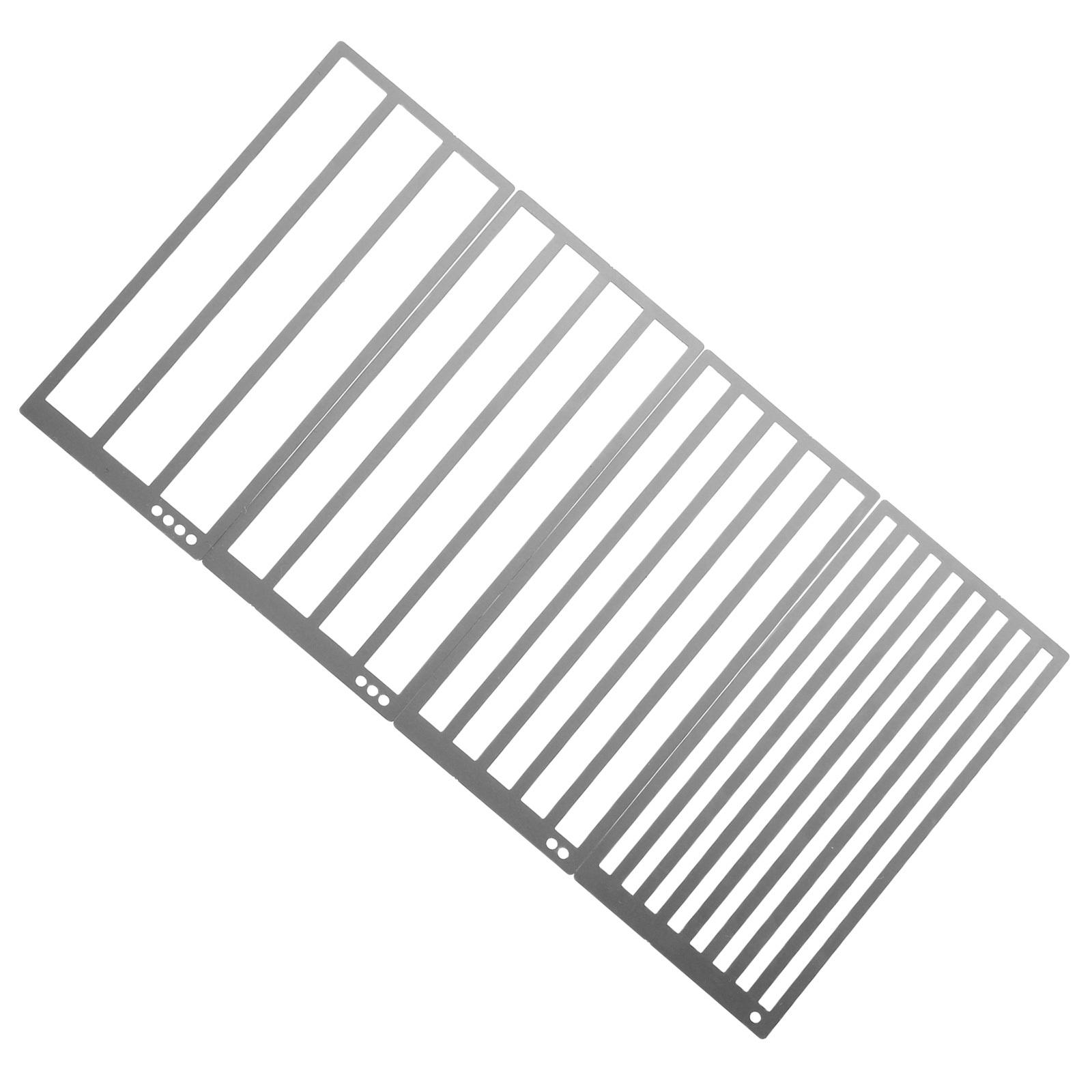 

4Pcs Diamond Art Ruler Drill Alignment Tool Stainless Steel DIY Project Accessories Nano Coating Longevity Scratch Resistance 10X4.2X0.1CM
