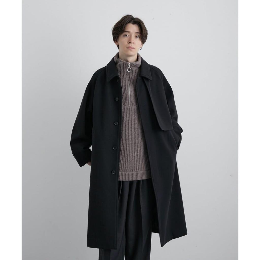 Junred Woolly Knit Cape Trench Light Size S Men's Coat, ANO82050, Gray,