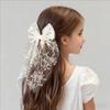 Lace Bow Children's Hair Accessory  Sweet Forest-style Hair Clip  Elegant Ribbon Mesh Embroidered Hair Clip for Women