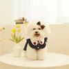 Cute Dog Dress Strawberry Applique Flutter Sleeves Dress Soft Pet Clothes Puppy Dog Clothes Pomeranian Chihuahua Clothes