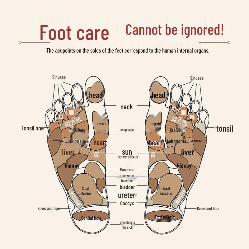 Hong Kong Apotheke Beifuß Fußpflege-Pflaster - Bambuskohle Sohlenwärmer & Akupressur-Massage