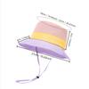 Summer Sun Hat Sunshade Baby Boy Girl Wide Brim Panama Hiking Hat Adjustable Windproof Outdoor Travel Beach Toddler Bucket Hat
