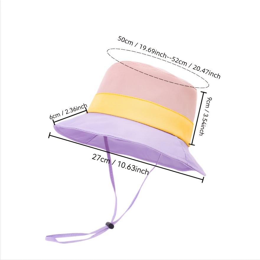 Summer Sun Hat Sunshade Baby Boy Girl Wide Brim Panama Hiking Hat Adjustable Windproof Outdoor Travel Beach Toddler Bucket Hat