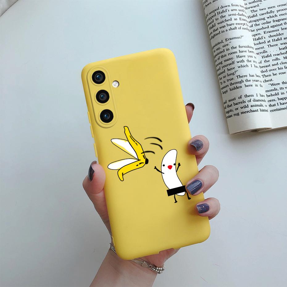 For Samsung Galaxy S23 FE 5G Matte Phone Case Cute Cat Cartoon Soft Silicone Back Cover For Samsung S23 FE S23FE S 23 FE 5G Case