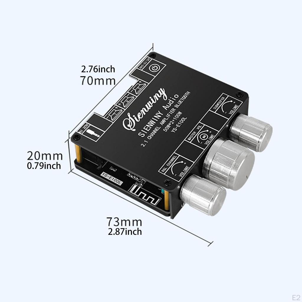 2.1 Channel Subwoofer Amp Board Stereo with App Control Volume Mini