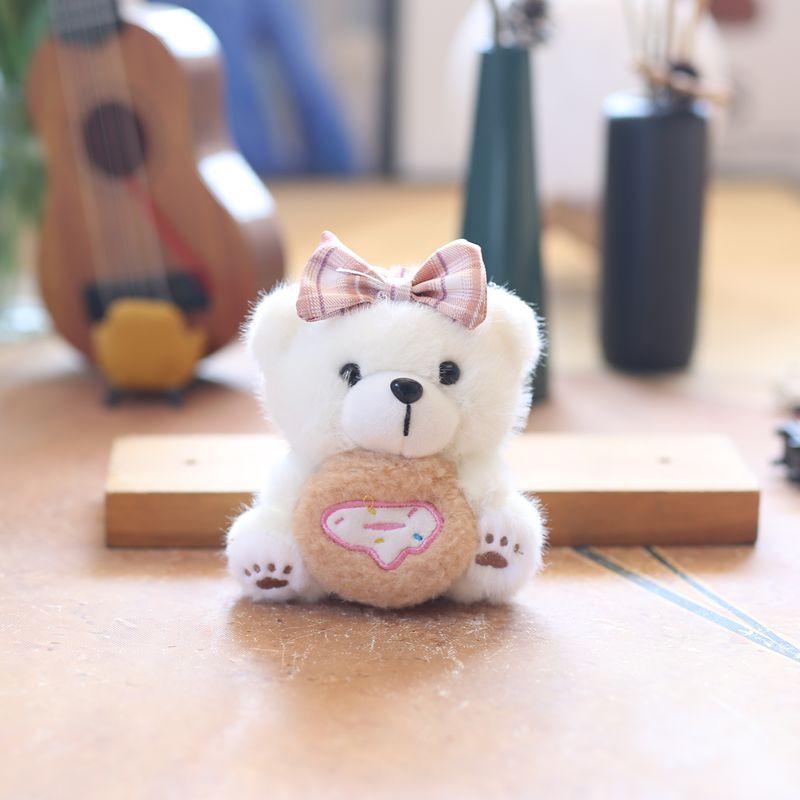 Cute Cute Biscuits Bear Pendant Plush Toy Doll Teddy Bear Bag Hanging Keychain Rag Doll