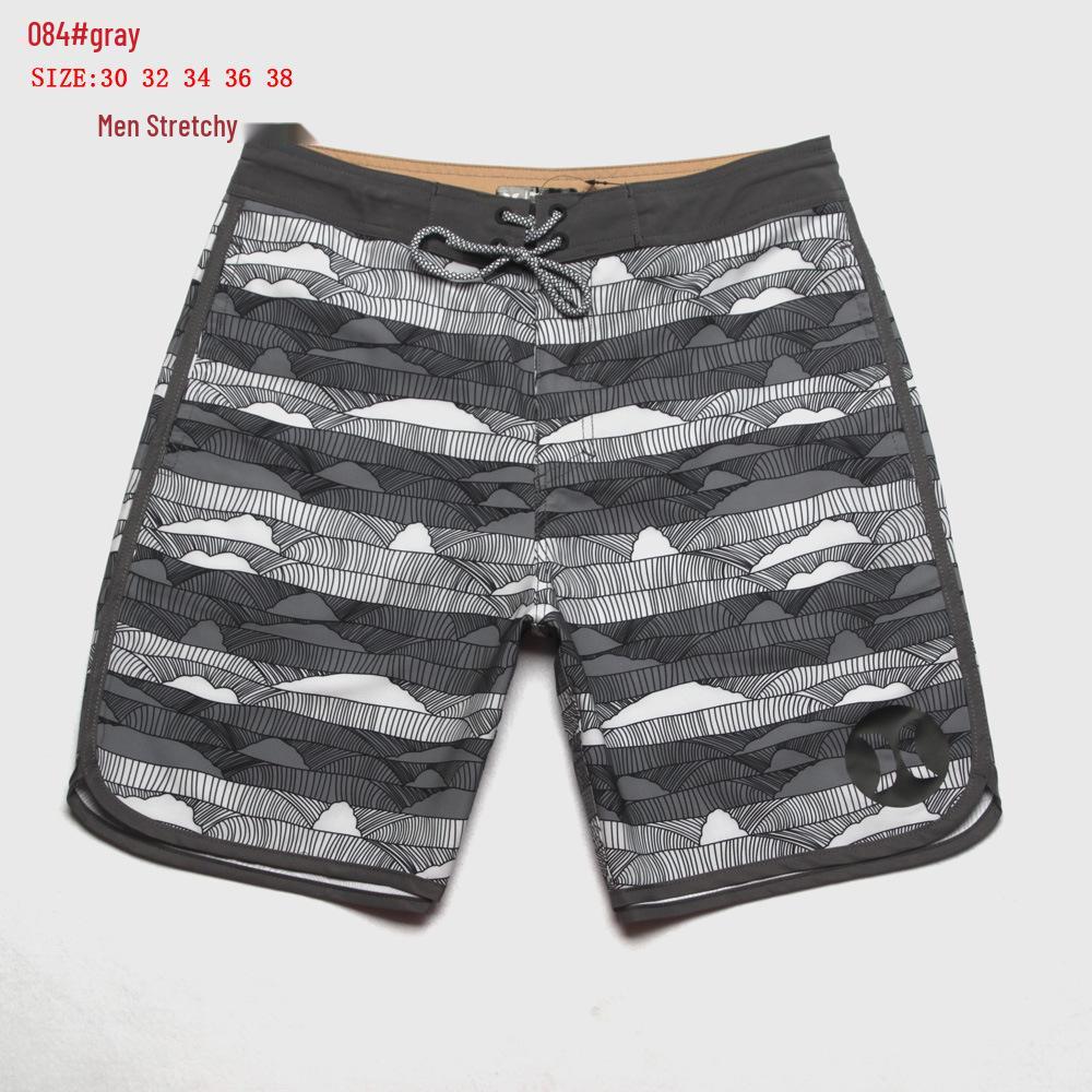 2023 Herren Schnelltrocknende Stretch Surf- & Lauf-Beachshorts, Lässiger Fünf-Punkt-Fitness-Stil