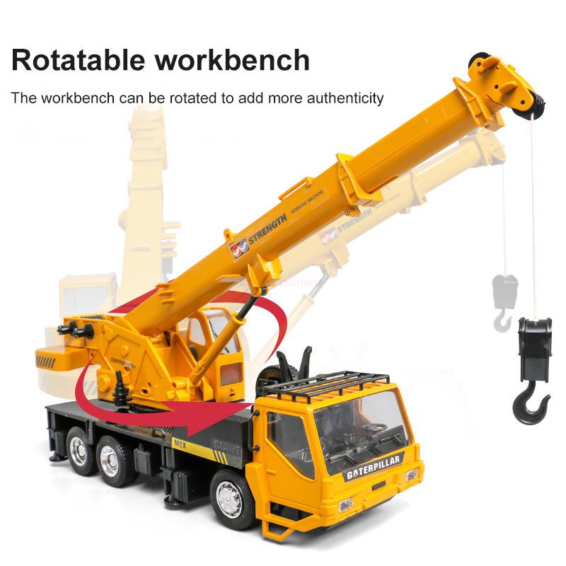 1:24 Remote Control Truck Crane Toys 2.4G Rc Lift Simulation Engineering Crane Eletric Model Children'S Toy Model Rc Car Gift