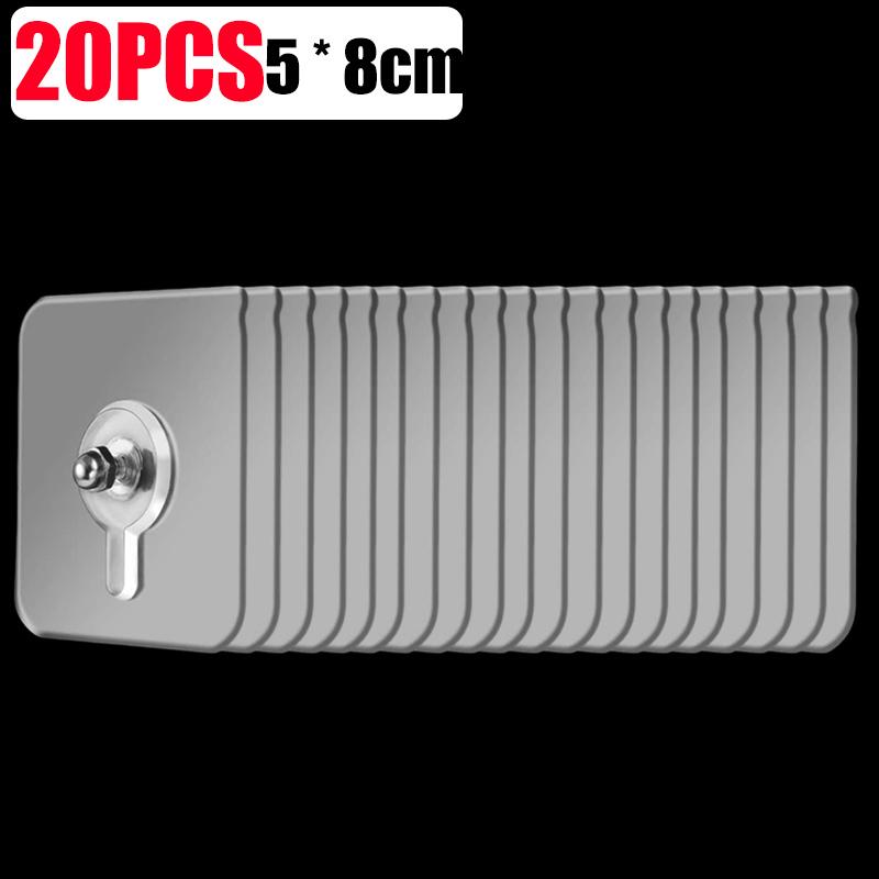 1/50 Stück Stark klebende Haken Bilderrahmen Schraubnägel Haken Poster Foto Uhr Wanddekoration Kleiderbügel Küche Bad Haken