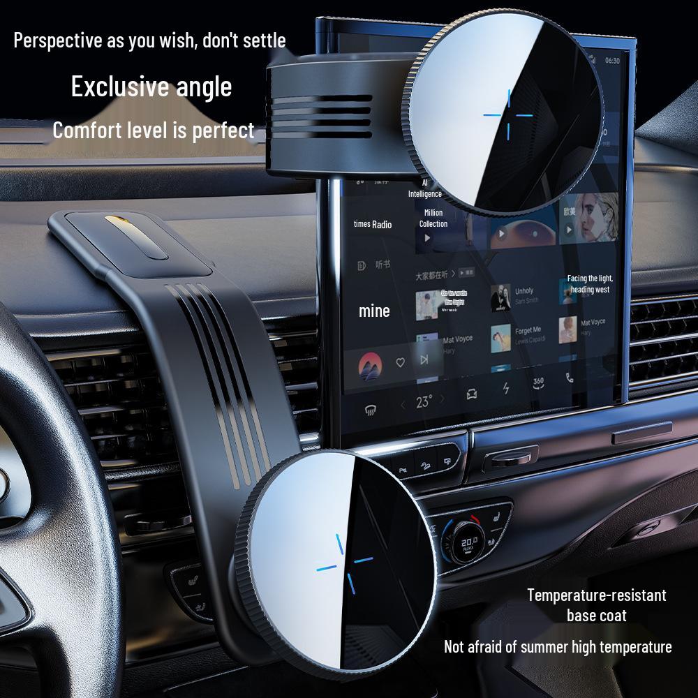 Magnetic 15W Wireless Car Charger with Bendable Dashboard Phone Holder