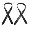 2Pcs Leather Bag Handles 25.6in Long 0.7in Wide Synthetic Leather Pure Color Handbag Strap for Repair Replacement Black