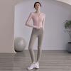 Womens Seamless Yoga Set Long Sleeve Top Capri Leggings Quick Dry Stretch Fitness Workout Outfit