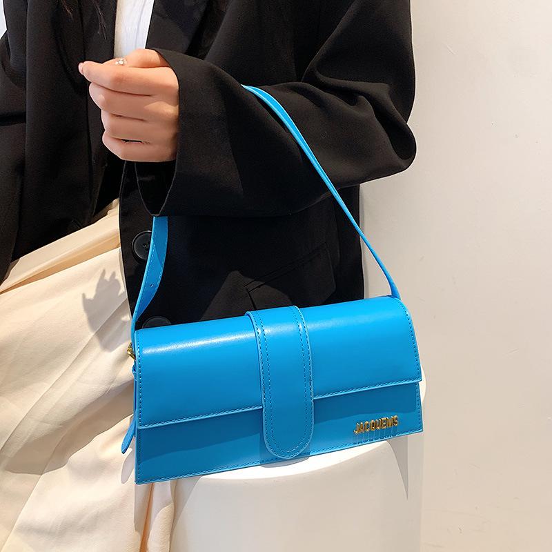 Fashion French Niche Texture Underarm Women's Bag Pure Colour Tote Shoulder Small Square Bag