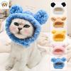 Cute Cat Pet Hat Plush Bear Ears Headgear Funny Small Dog Headband Funny Costume Dog Photo-taking Chapeu Para Cachorro