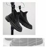 Men's Black Chelsea Ankle Boots: 2025 British Style, Thick Sole, Height-Enhancing Workwear.