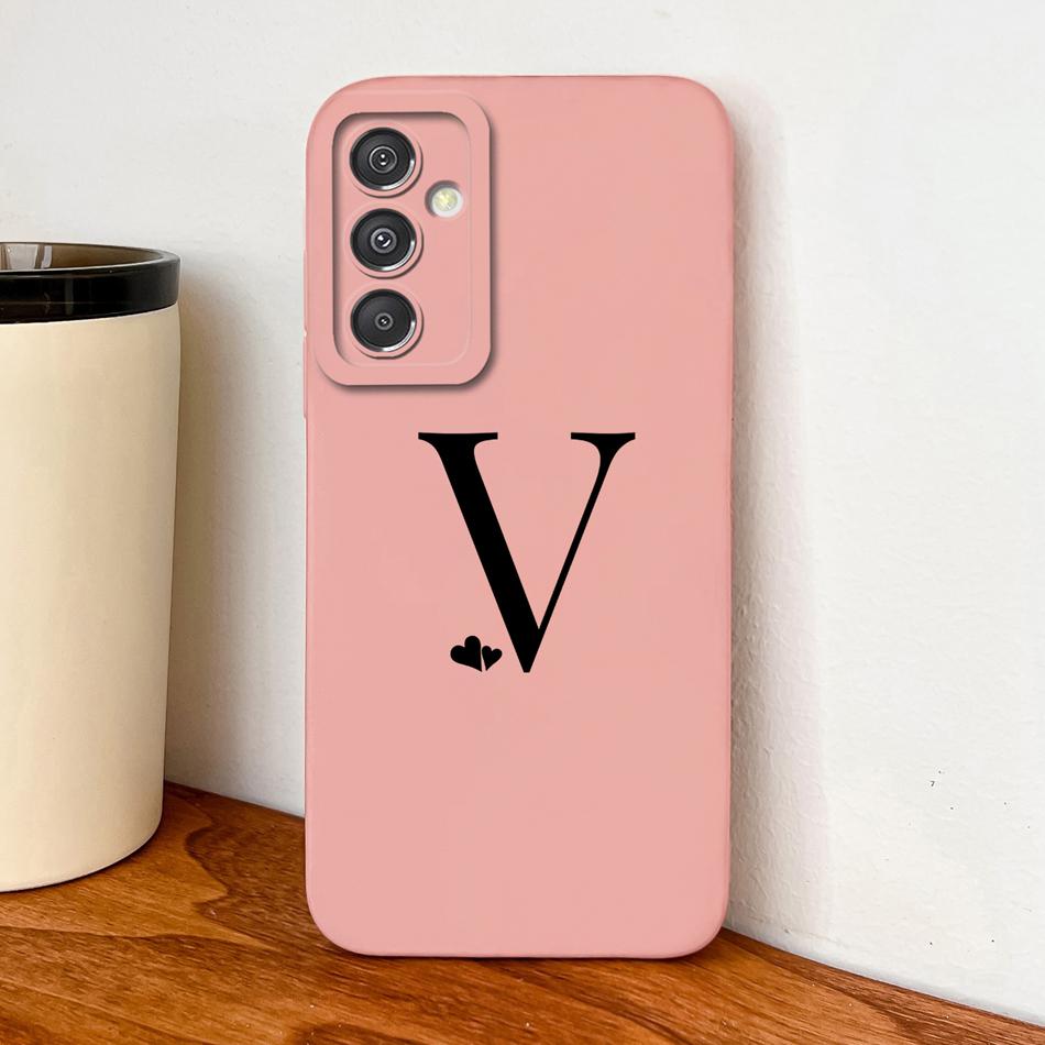 Custodia Per Samsung Galaxy A15 A25 A35 A55 Lettere Semplici Cover per Telefono Silicone Liquido Protezione Completa Alta Qualità Cover Posteriore Morbida
