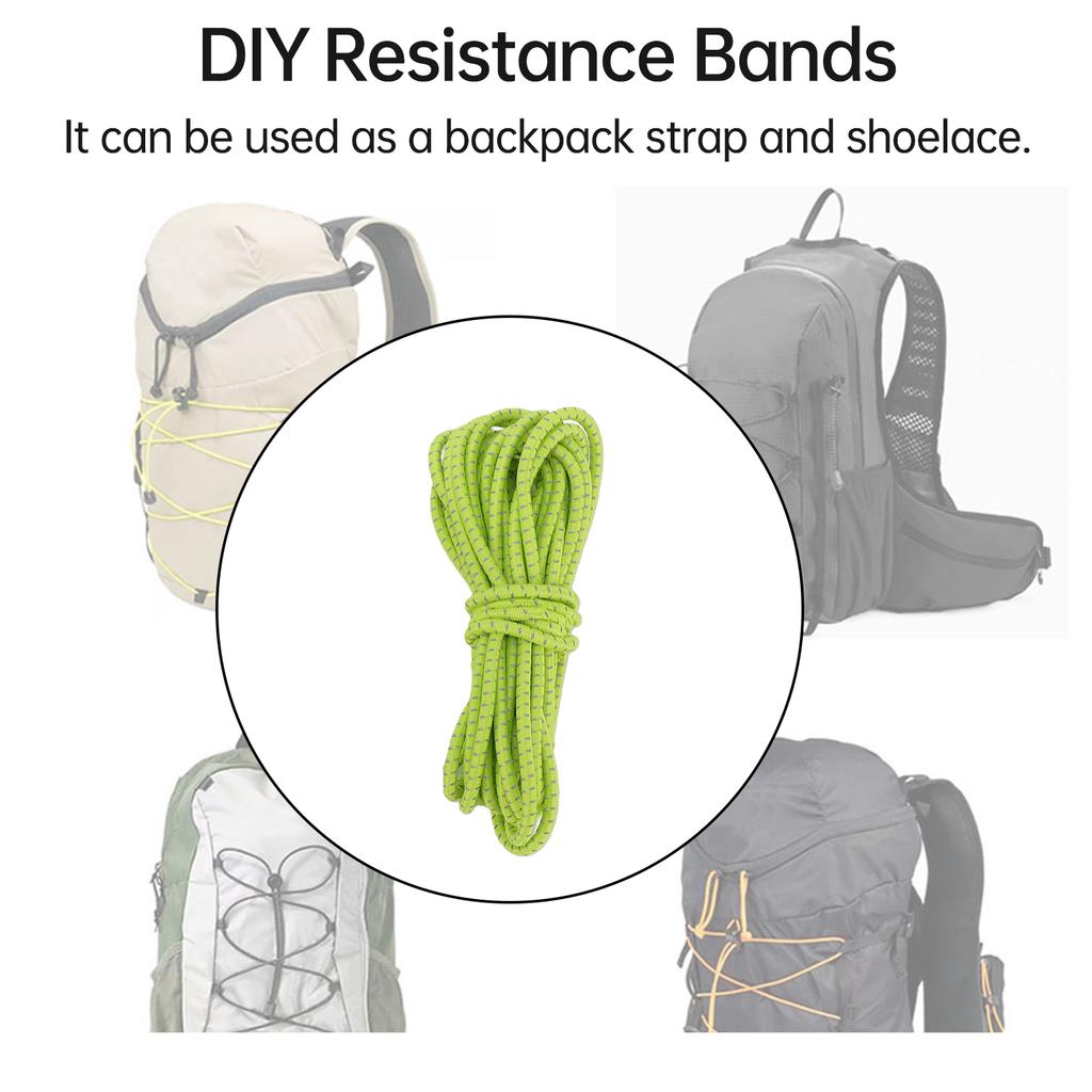 DIY Elastická šňůra Silně pružná Kulaté šňůrky Plastové zarážky na šňůrky pro tkaničky Šňůrky Paracord Zelená 3,2 m