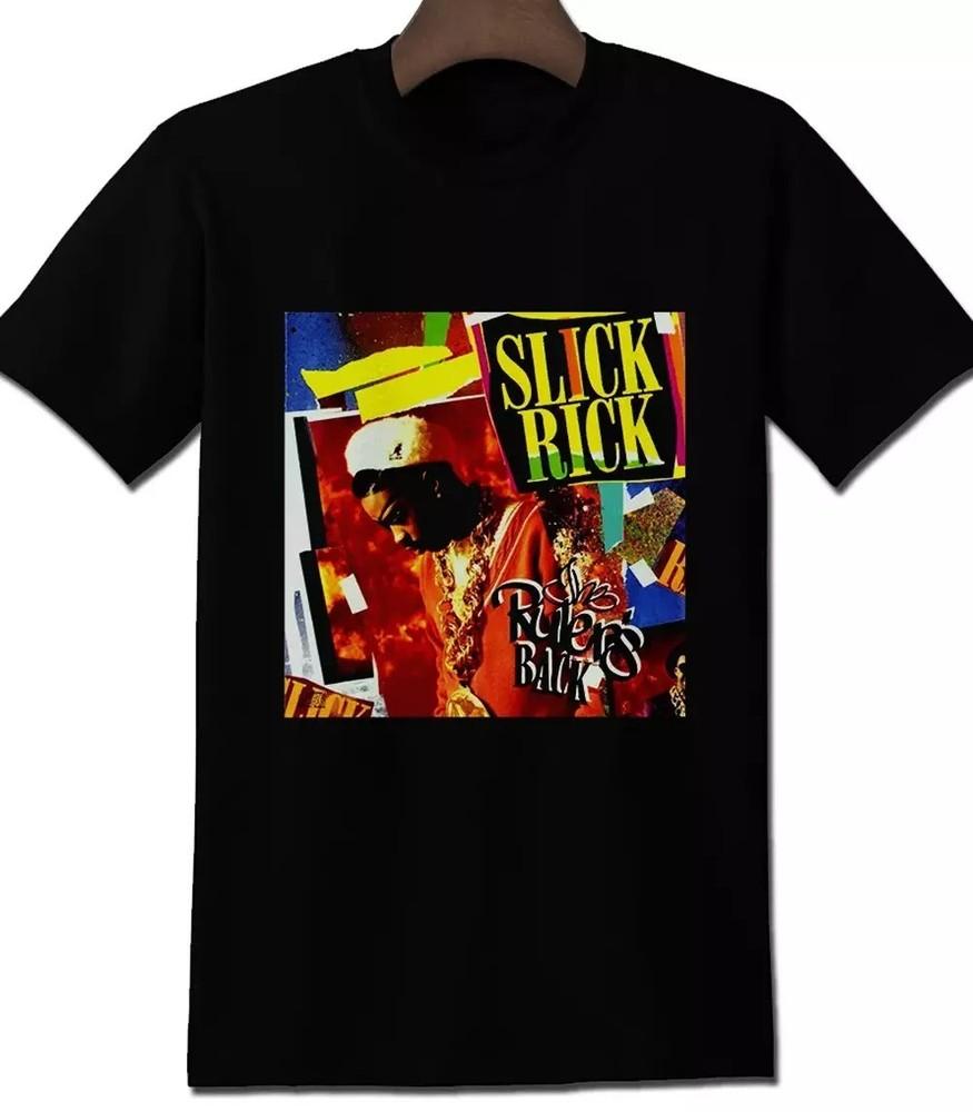 ГОРЯЧАЯ НОВИНКА Черная футболка Slick Rick с коротким рукавом Все размеры от S до 5XL 3F91 Унисекс футболка XL