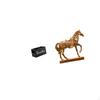 Retro Wooden Remote Control Organizer And Horse Figurine Sculpture Resin Animal Statue for Home