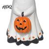 Halloween Home Decor Ghost Figurine Cute Wearing Hat And Holding Festive Figurine
