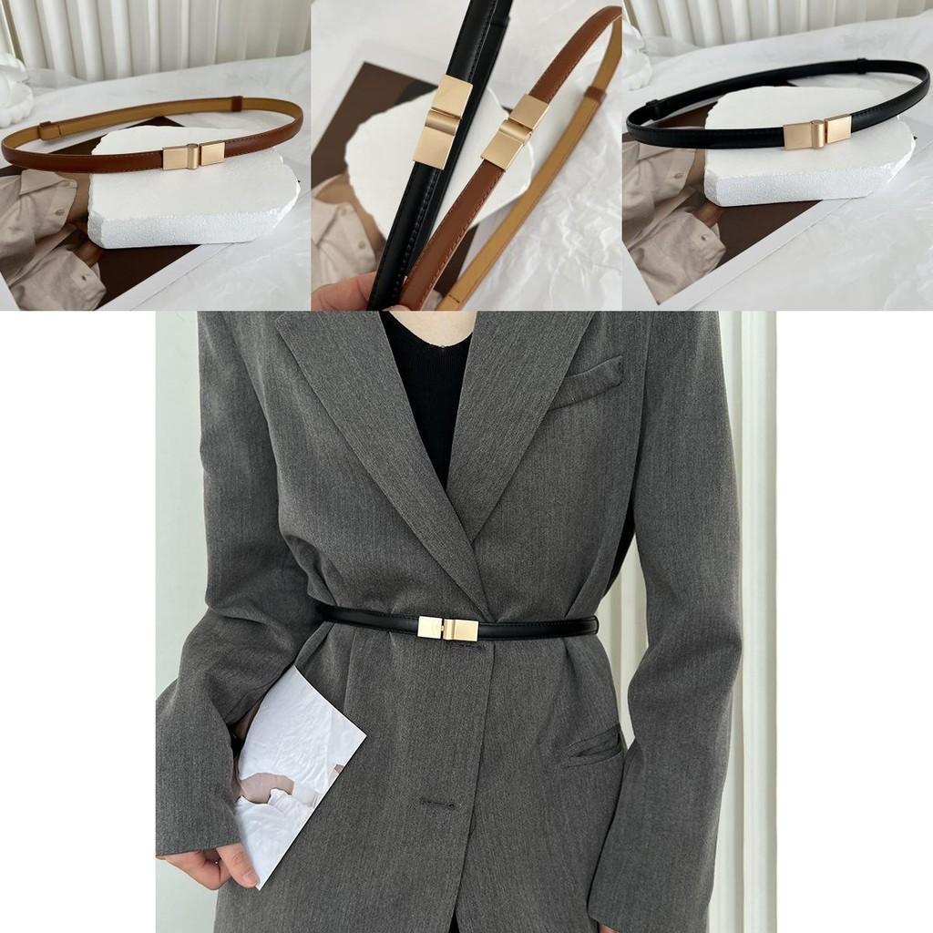 Stylish Korean Double Buckle Waist Belt For Women Perfect For Dresses Sweaters Coats