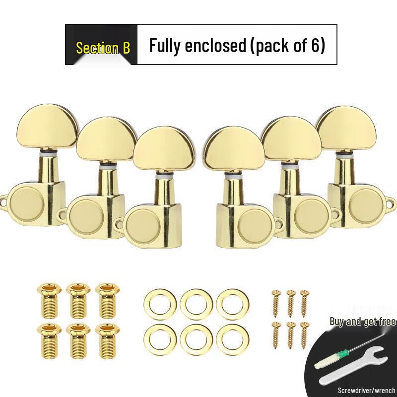 Universal Guitar Tuner & Gold Tuning Knobs