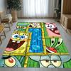Lustiger S-SpongeBob Patrick Stern Cartoon Wohnzimmer Rutschfeste Teppichmatte Weicher Teppich für Schlafzimmer Spielzimmer Sofa, Heimdekoration Fußmatte