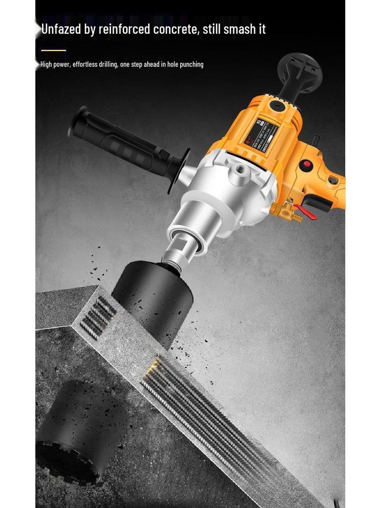 High-Power Handheld Wet/Dry Core Drill for Concrete and Water Drilling