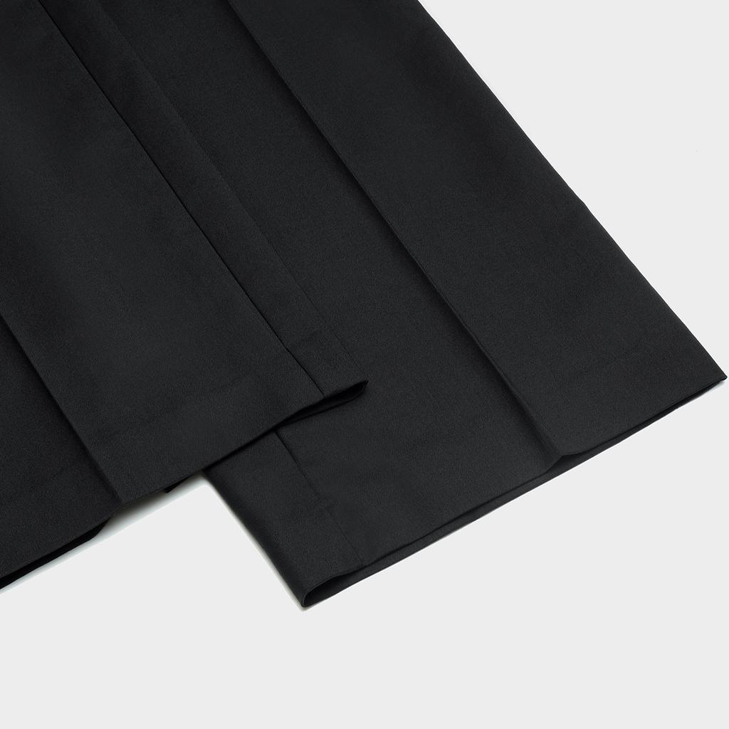 Fila Solid Color Straight Leg Woven Casual Pants Women Bottoms Black F11W415805F-BK