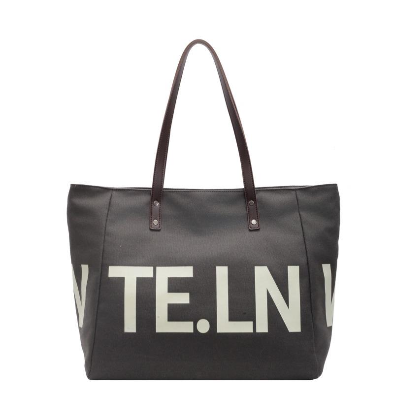 Canvas Bag Women's Large-capacity New Autumn and Winter Versatile Literary and Lazy Style Shoulder Commuter Tote Bag