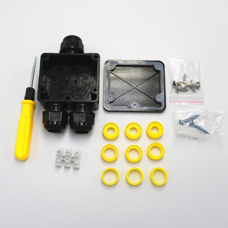 Ip68 3 Way Waterproof Junction Box Electrical Cable Wire Connectors 24A 450V External Electrical Junction Box